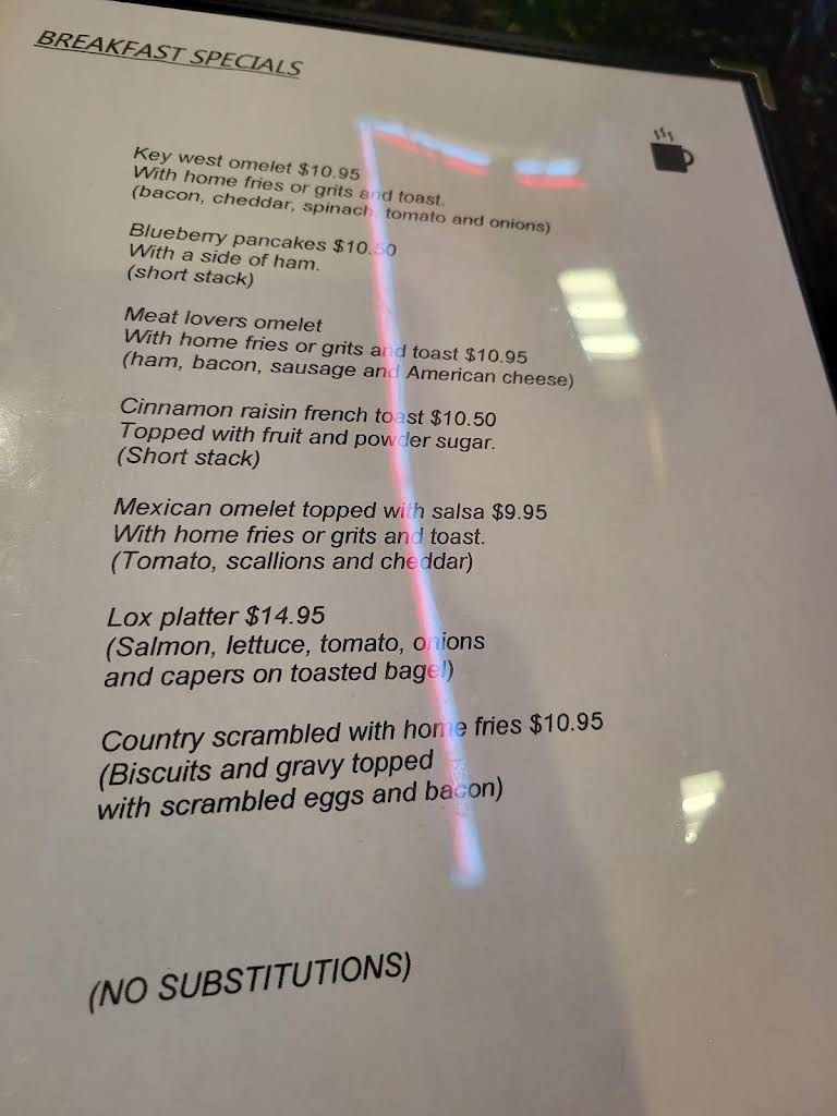 Key West Diner Menu 5